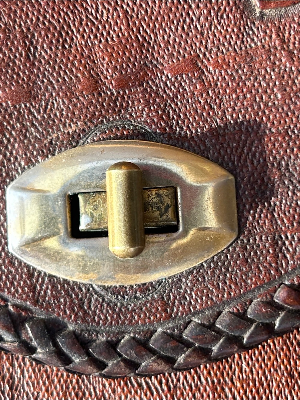 Mexico 60’s Hand Tooled Leather Top-Handle Bag - Picture 12 of 14
